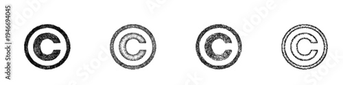 Sketch copyright icon design set