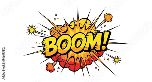 Comic Book Explosion Boom Effect.