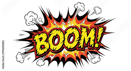 Comic Book Explosion Boom Effect.