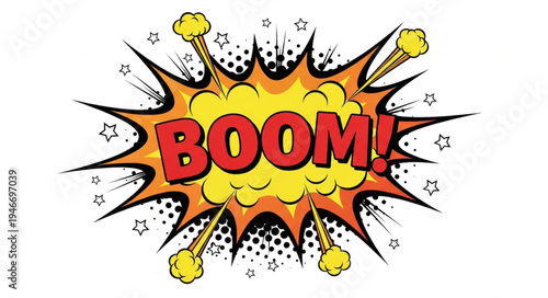 Comic Book Explosion Boom Effect.