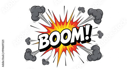Comic Book Explosion Boom Effect.