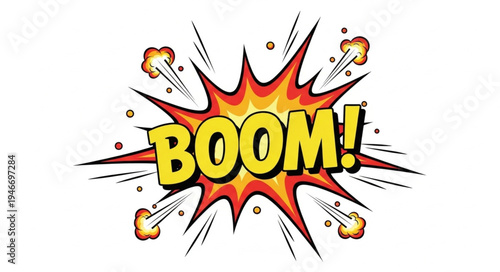 Comic Book Explosion Boom Effect.