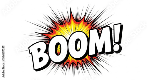 Comic Book Explosion Boom Effect.