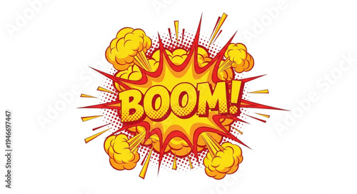 Comic Book Explosion Boom Effect.