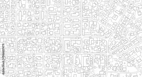 Abstract Cityscape Outline - A Detailed Architectural Plan.