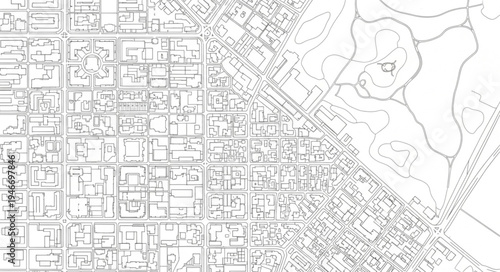 Detailed City Plan Depicting Urban Layout and Green Spaces.