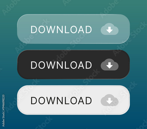 Download button set for call to action design