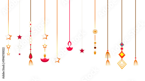Festive Hanging Ornaments Traditional Indian Diwali Decoration