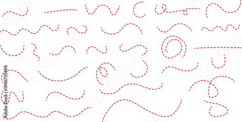 dotted line trip dashed trace destination track plan and silhouette. eps 10.