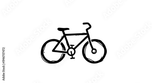 A simple line drawing of bicycle.