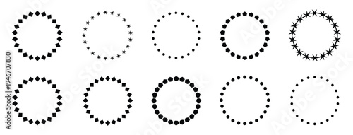 Stars in circle icon vector illustration graphic design, simple geometric symbol representing rating, achievement, quality badge