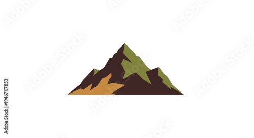 Mountain landscape graphic illustration.