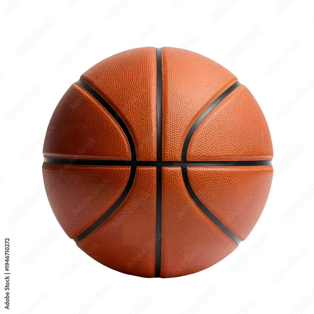 Fototapeta premium Basketball isolated on a white background for sports and recreation concept