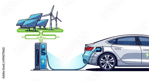 Electric Car Charging Station.