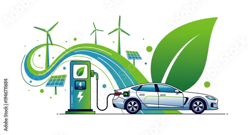 Electric Car Charging Station.