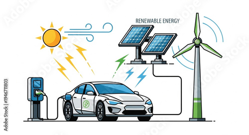 Electric car charging station.