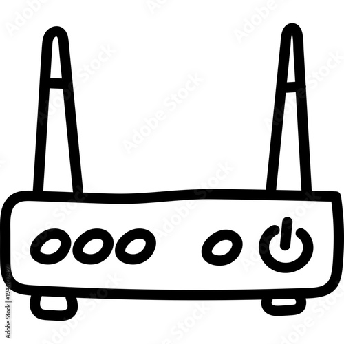 Doodle WiFi Router Icon