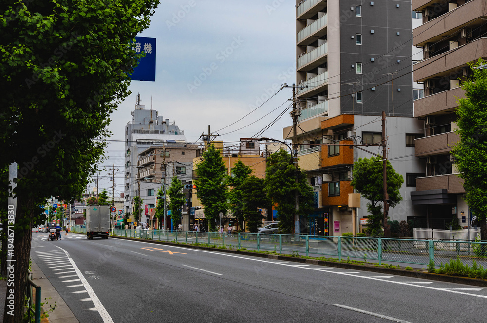 Naklejka premium 亀有駅周辺