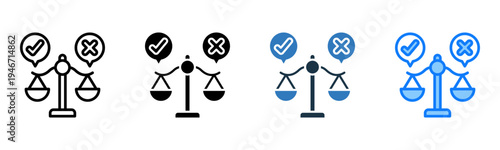 Morality icon multiple style 