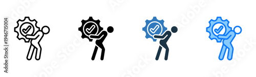 Responsibility icon multiple style 