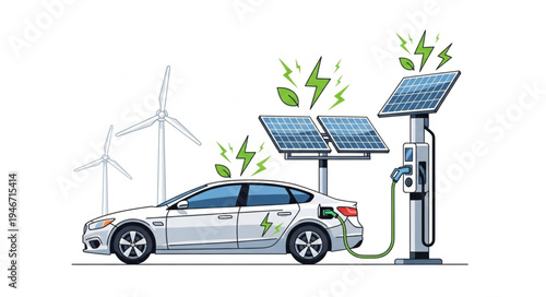 Electric Car Charging Station Solar.