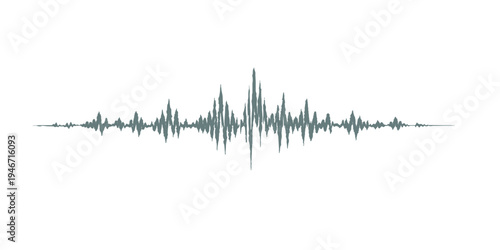 A vector illustration of a green grass plant silhouette designed as a nature wave line isolated on a white background for summer landscape field designs