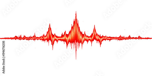 Blue digital technology background featuring a vector heart illustration with electronic music sound waves and a pulse frequency waveform design