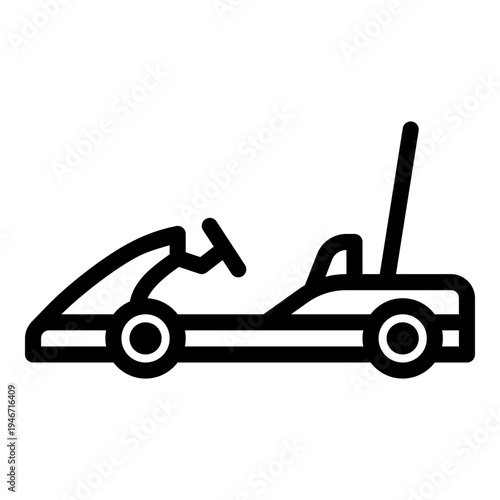 go kart line icon