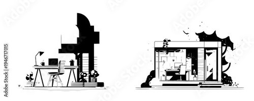 Eco Office in the Woods: A Digital Haven