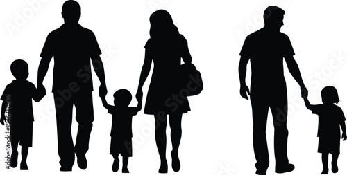 Blended family silhouette