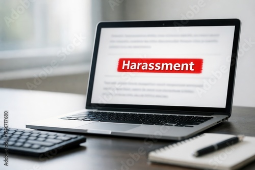 laptop screen with the word 