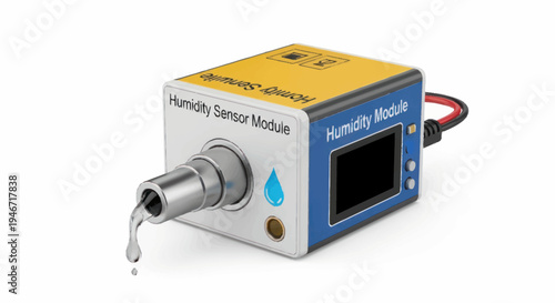 Digital Humidity Sensor Module with Display and Water Droplet Icon.