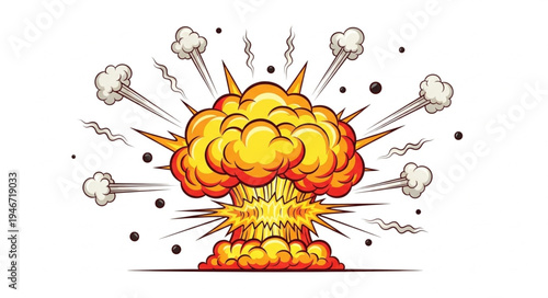 Explosion blast bomb detonation.