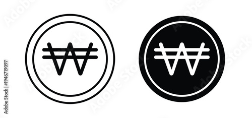 Korean won icon