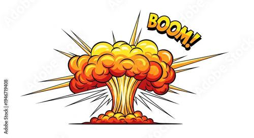 Explosion blast boom effect.