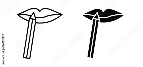 Lip pencil icon