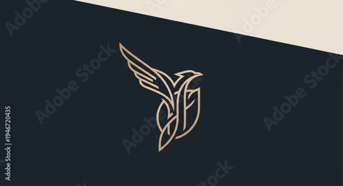 Elegant Eagle Crest Logo Design.