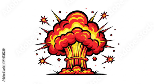 Explosion blast fire bomb.