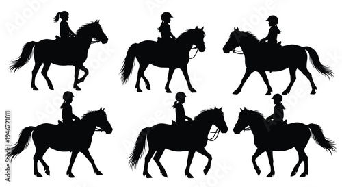 A regal equestrian guard with a horse presented as a silhouette