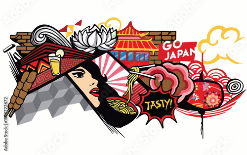 go japan tasty mural