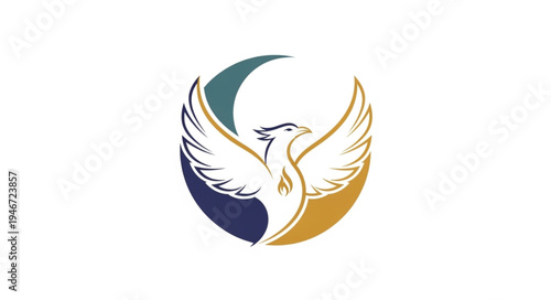Phoenix bird logo with wings spread wide.