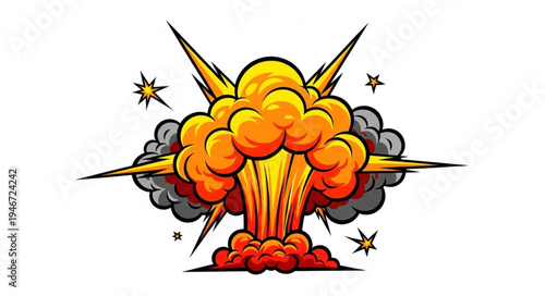 Explosion Blast Fire Power Energy.