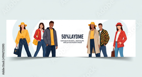 Diverse group of young adults showcasing casual fashion styles.