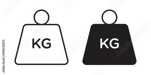 Weight icon outline vector set. icon vector isolated on white background. EPS 10