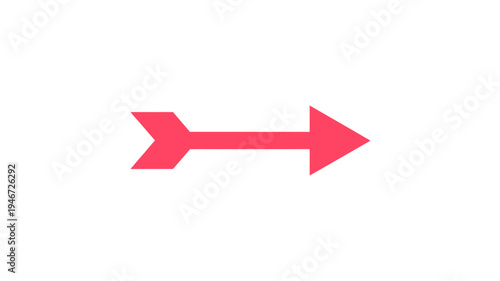 Double headed pink arrow pointing left and right  simple geometric symbol