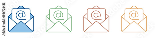 Email Icon Set Multiple Style Collection