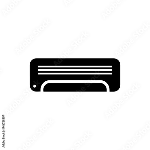 Air Conditioner Vector Illustration – Wall Mounted AC Cooling Appliance Icon