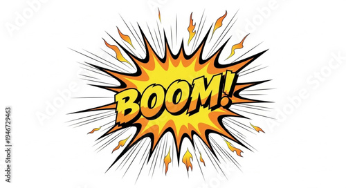 Explosion Boom Comic Book Effect.
