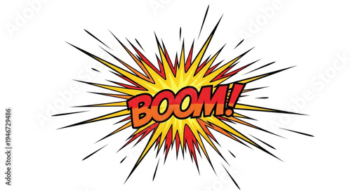 Explosion Boom Comic Book Effect.