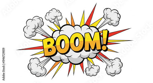 Explosion Boom Comic Book Effect.